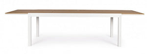 Tavolo Allungabile Elias 200-300x95 cm Bianco in Alluminio