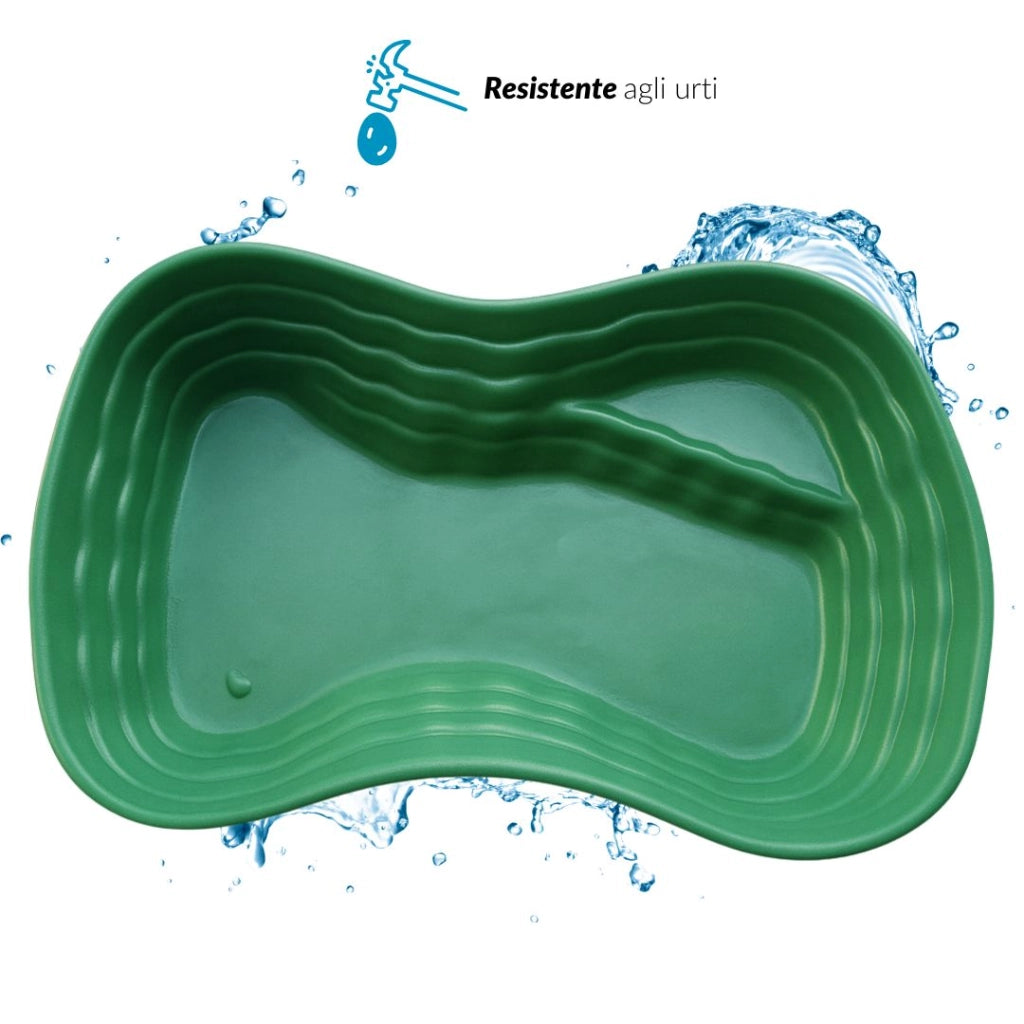 Laghetto da giardino bolsena verde con pompa crystal uvc 9 watt