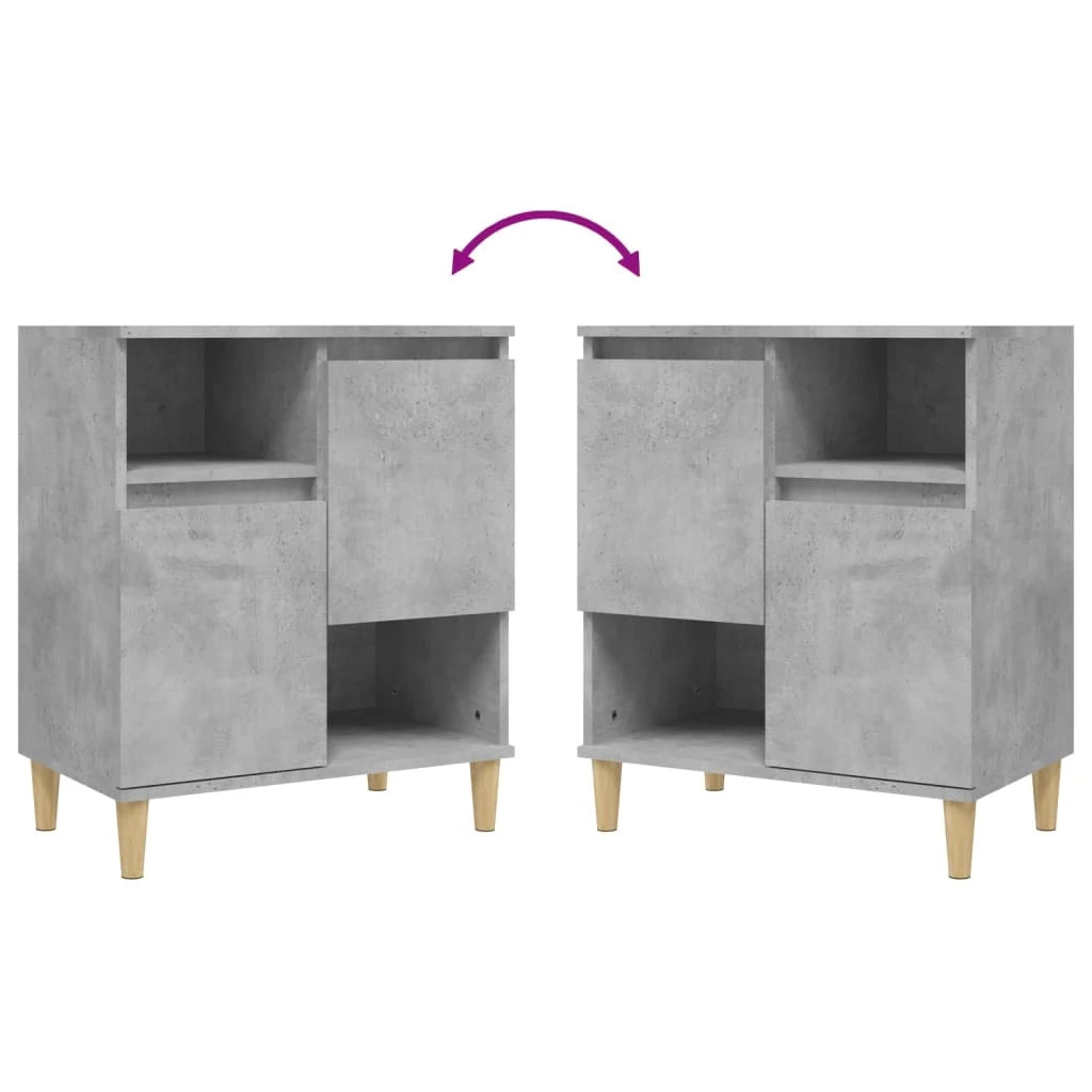 Buffet credenza cassettiera armadio mobile contenitore organizer per cucina soggiorno salotti set da 2 60 x 35 x 70 cm legno ingegnerizzato grigio 02_0036865