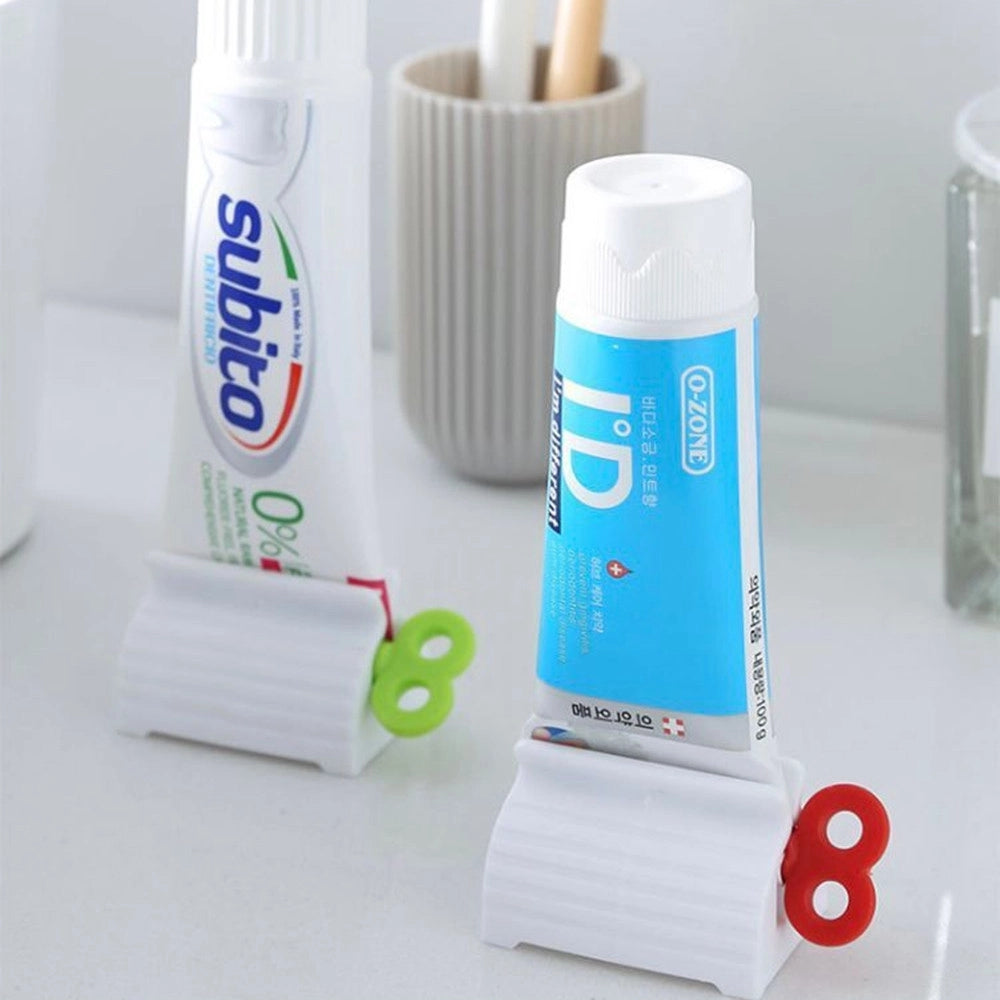 Trade Shop - 3pz Spremi Tubetto Dentifricio Manuale Dispenser Rotolamento Dentifricio Maionese Ketchup -