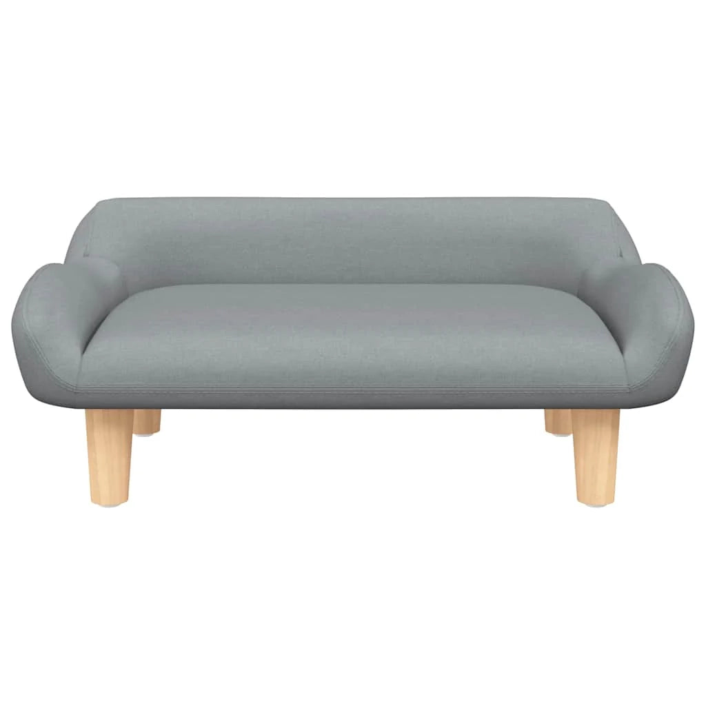 Cuccia per cani comoda cesta da divano colore chiaro 70 x 40 x 24 cm tessuto grigio 02_0043100