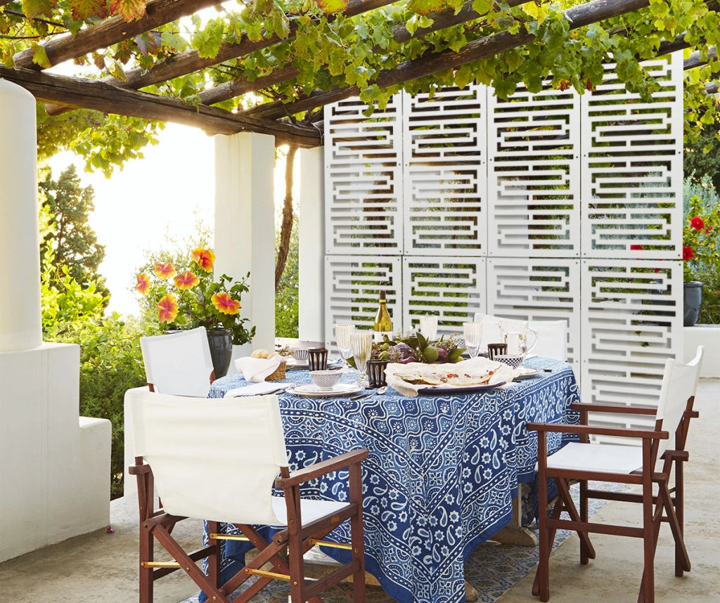 INTRICO - Pannello in PVC traforato - Parasole Misura: 73x148 cm, Colore: bianco