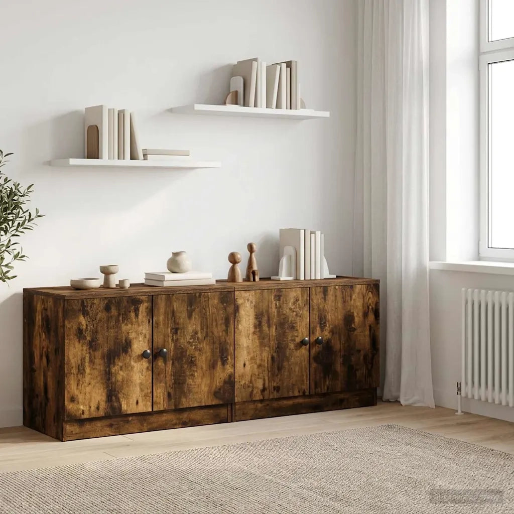 Armadietto per letto 2 pz Quercia Affumicata 66 x 35 x 48 cm CFW5141576