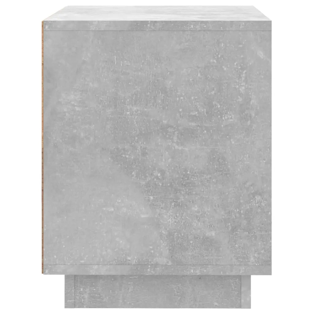 Comodino | Armadio da Notte | Mobiletto da notte Grigio Cemento 44x35x45 cm in Legno Multistrato