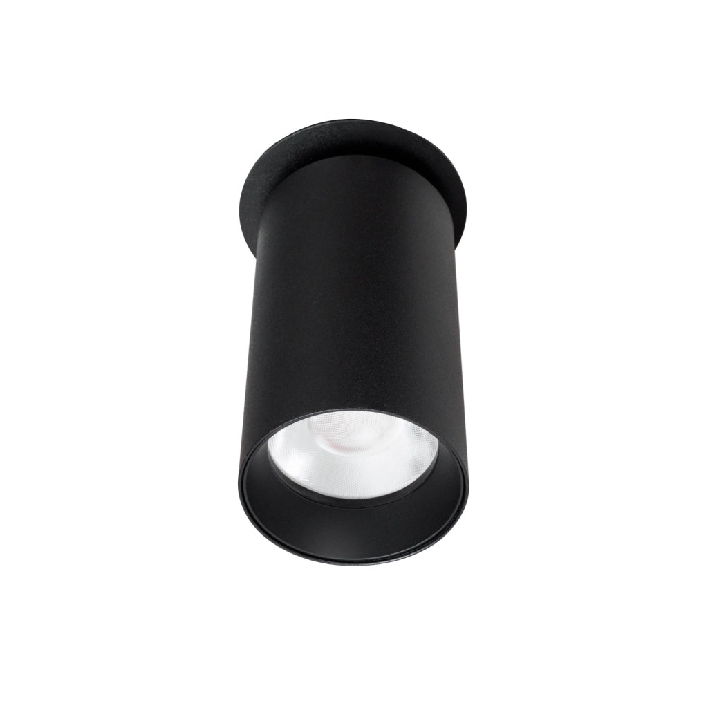 Faretto incasso tubolare nero tondo LED 9W 3000K Maxlight