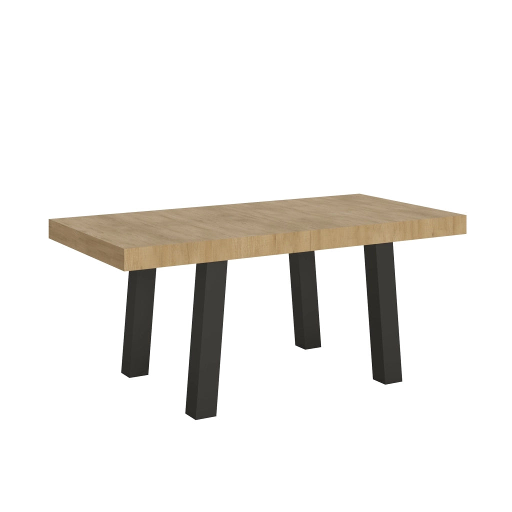 Tavolo Allungabile 200-304x90x77 cm Bridge Quercia Natura Telaio Antracite