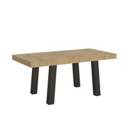 Tavolo Allungabile 200-304x90x77 cm Bridge Quercia Natura Telaio Antracite