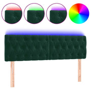 Testiera | Testata a LED Verde Scuro 144x7x78/88 cm in Velluto