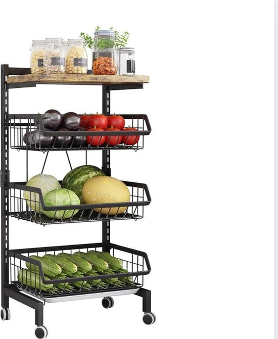 Carrello per verdure con ruote bloccabili e piastra in legno per bagno - Carrello per frutta e verdure con ruote bloccabili 

Modello: 
Caratteristiche tecniche: 
Dimensioni: 
Peso: 
Materiali: 
Colore: 
Capacità di carico: