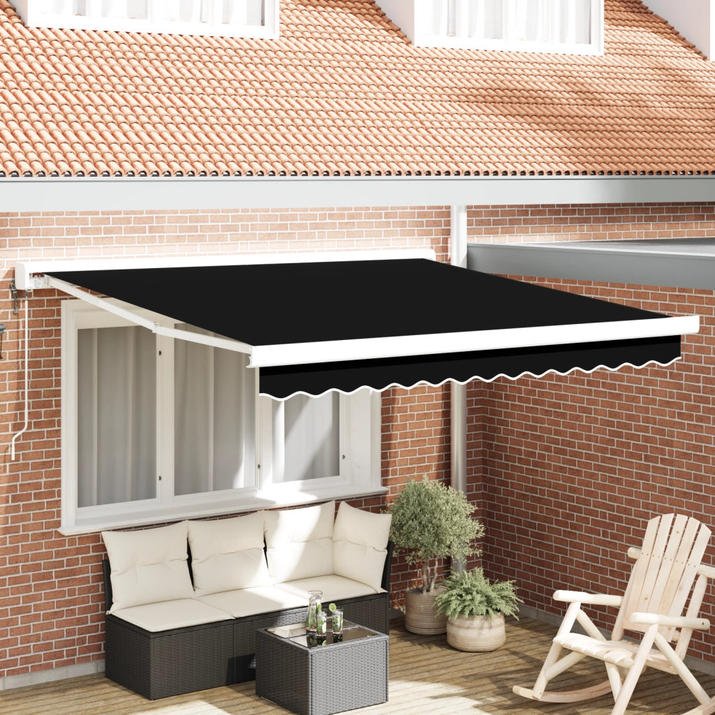 Tenda Ripiegabile Automatica Nera 350x250 cm