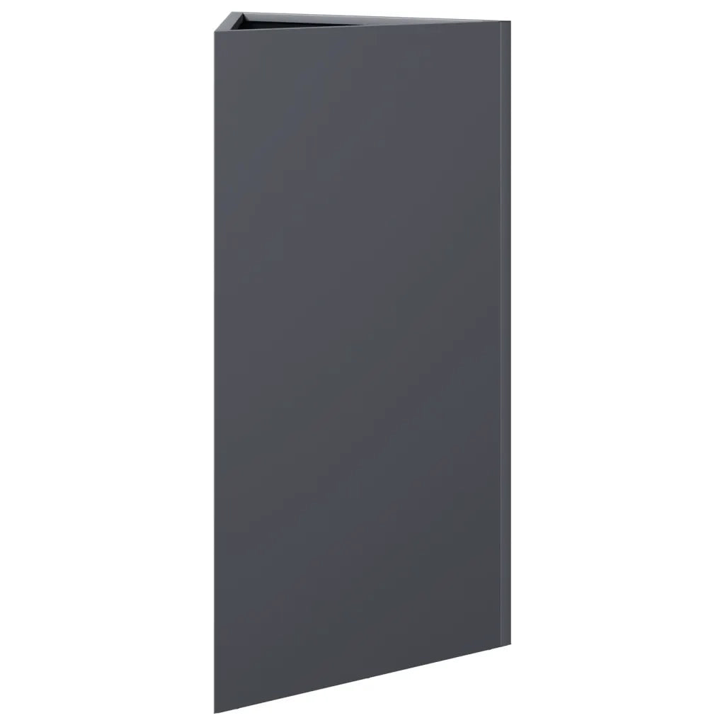 vidaXL Fioriere 2 pz Antracite Triangolari 40x34,5x70 cm in Acciaio
