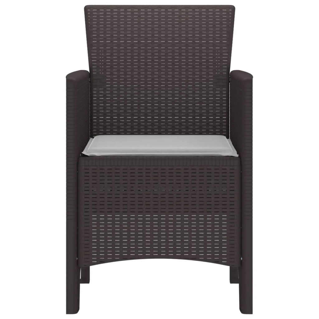 Sedia da Giardino 4 pz | Sedie da Esterno Marrone 53 x 49 x 85 cm Polipropilene
