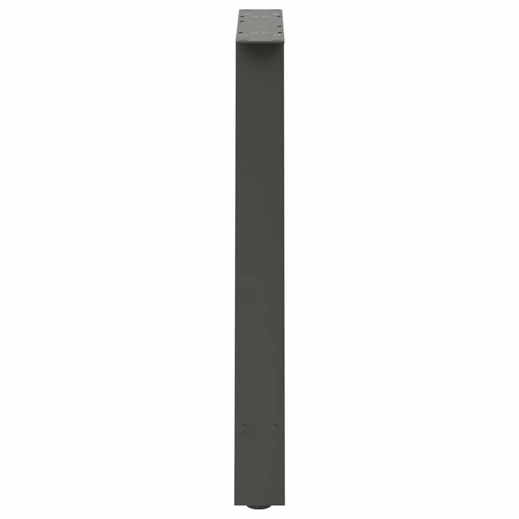 Set di 2 gambe per tavolo da pranzo a forma di A 80 x 72-73 cm con piedini regolabili design moderno acciaio antracite 02_0057134