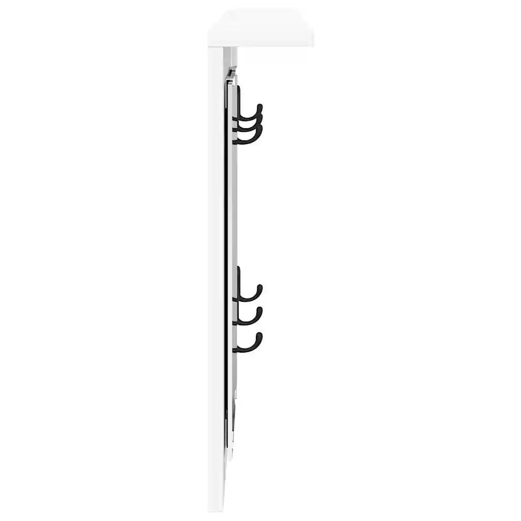 Appendiabiti a muro Bianco 85 x 10 x 45 cm Legno multistrato 874483