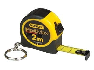 FLESSOMETRO PORTACHIAVI- - mt.2 nastro mm.12,7 (FMHT1-33856) - 3 pezzi STANLEY