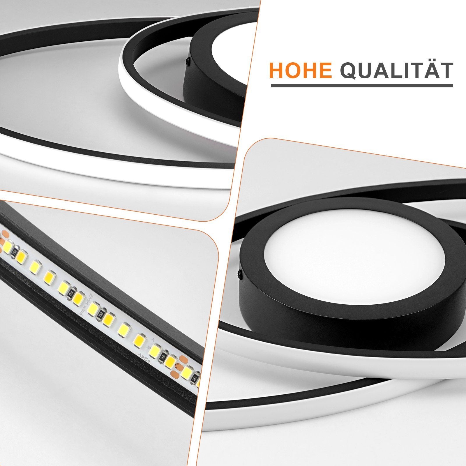 ZMH Lampada da soffitto plafoniera LED moderna dimmerabile 48W telecomando per corridoio