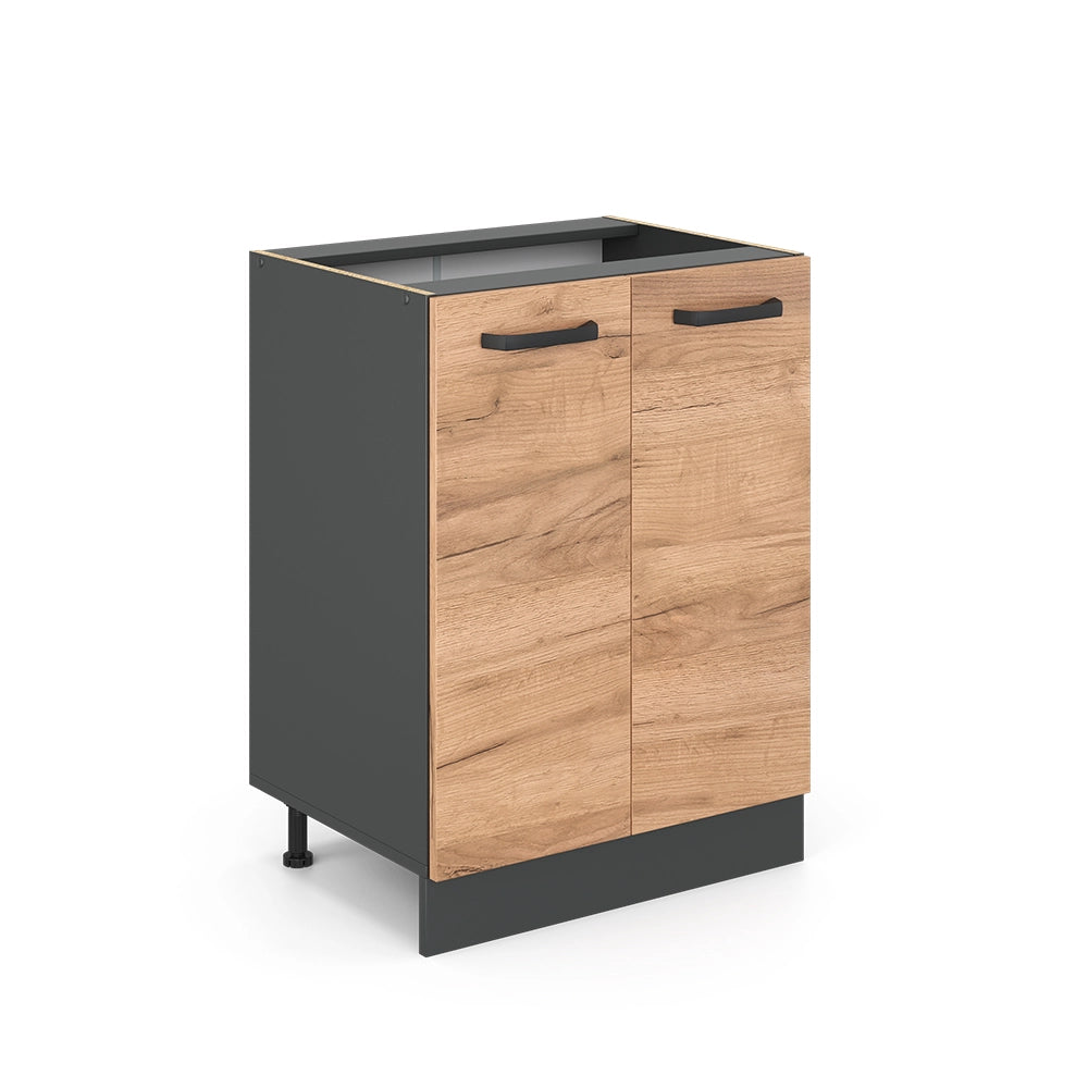Vicco Mobiletto base cucina Quercia dorata 60 cm senza piano di lavoro