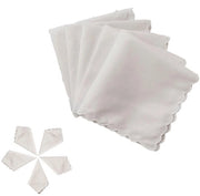 Set di tovaglioli in cotone 60S - Bianchi - 5 pezzi - Respiranti e rapidamente asciuganti - Facili da pulire - Ideali per matrimoni - Tovaglioli