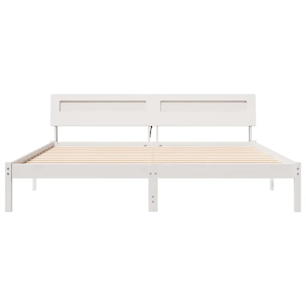Struttura del letto Bianco 180 x 200 cm Pino massello 872768