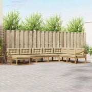 Set di divani da esterno 8 pz Bianco e Beige 3386882