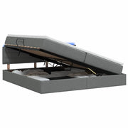 Letto con contenitore LED e materasso Grigio Scuro 200 x 200 cm 3459022