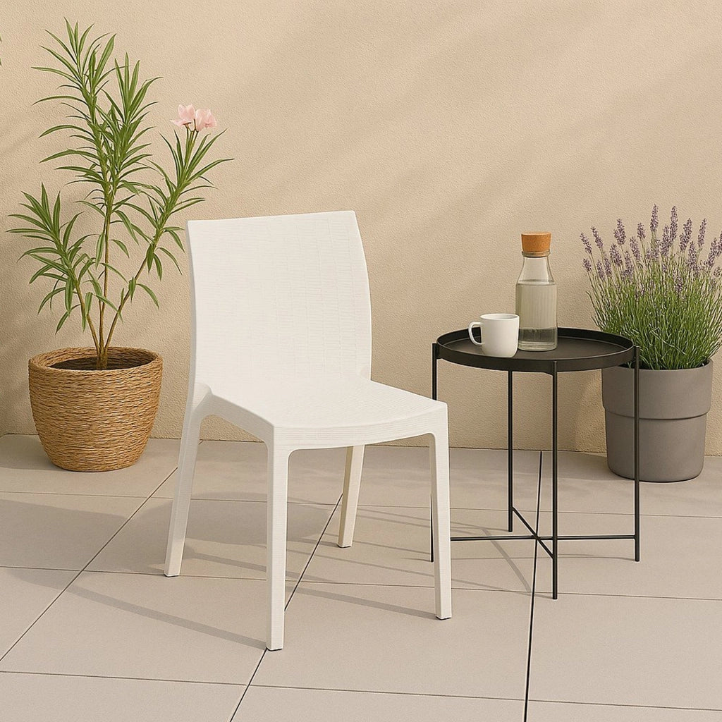 Ferla, Sedia da Esterno una Sedia Made in Italy, Bianco