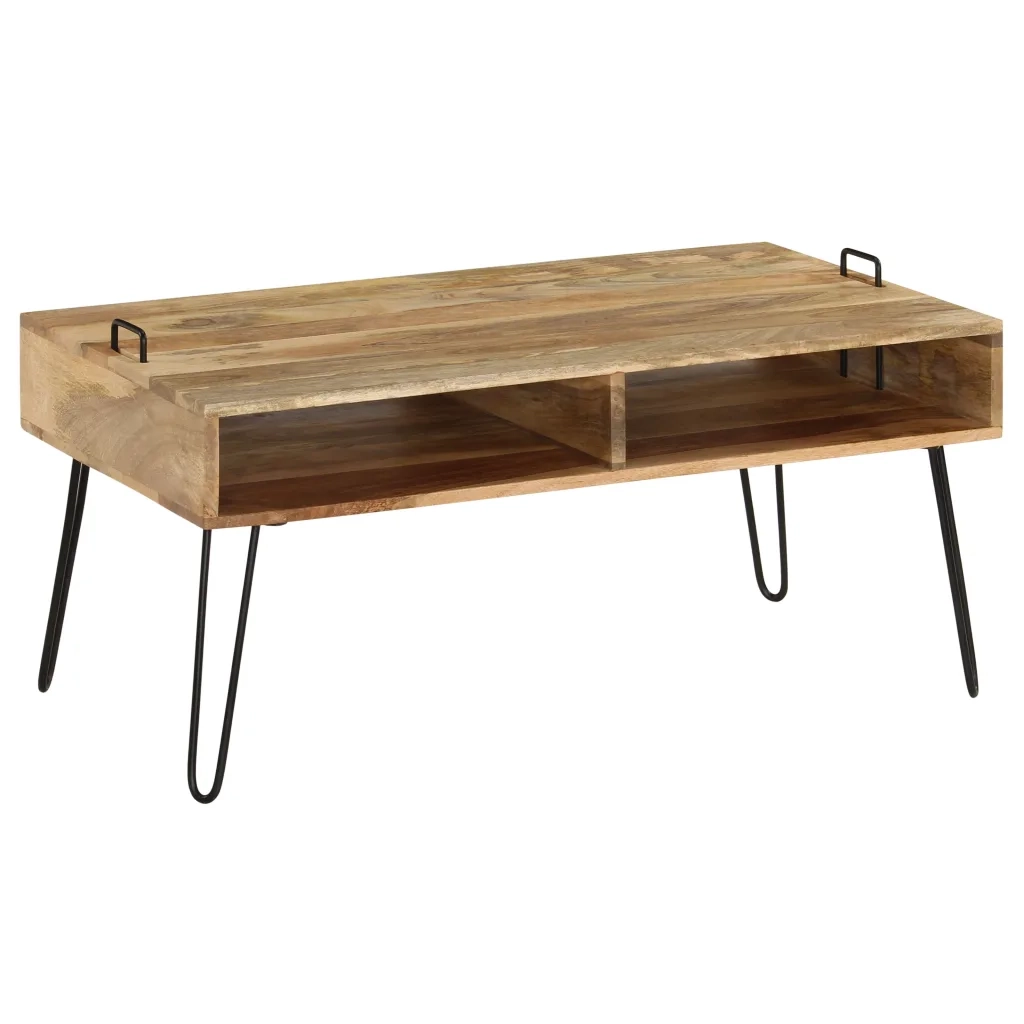 Tavolino da Salotto in Legno Massello di Mango 100x60x45 cm 246020