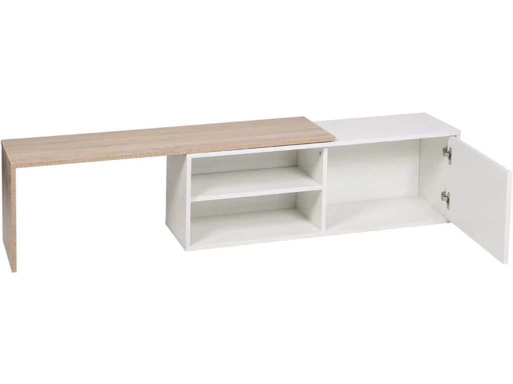 Tavolino "Melinda" - Bianco/Rovere