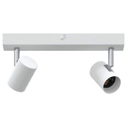 Faretto da soffitto moderno orientabile 26 x 6,5 x 11,5 cm in metallo bianco 02_0058289