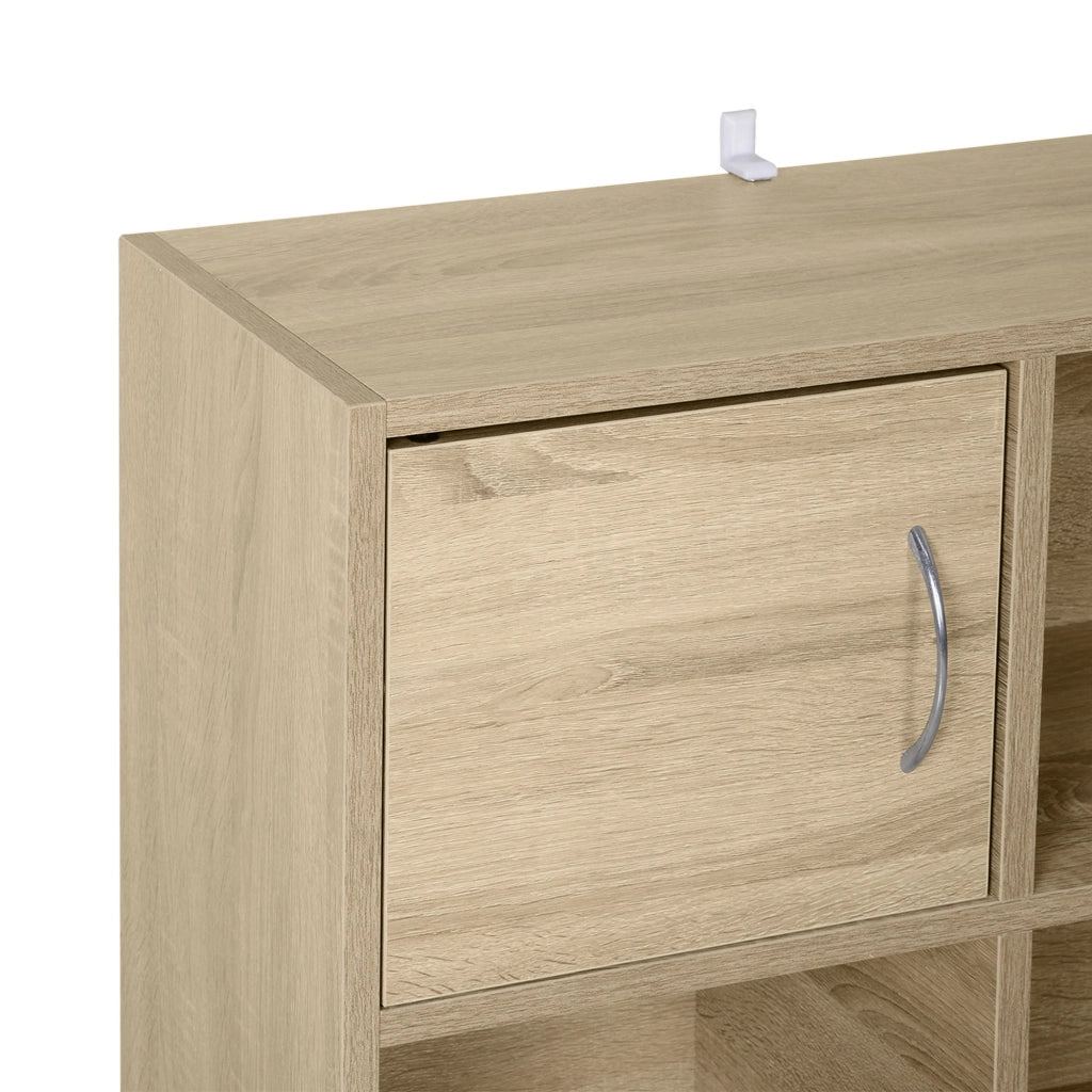 Libreria in Legno con Ripiani e Ante ¨C Zephmum ¨C 61.5x29.5x80 cm