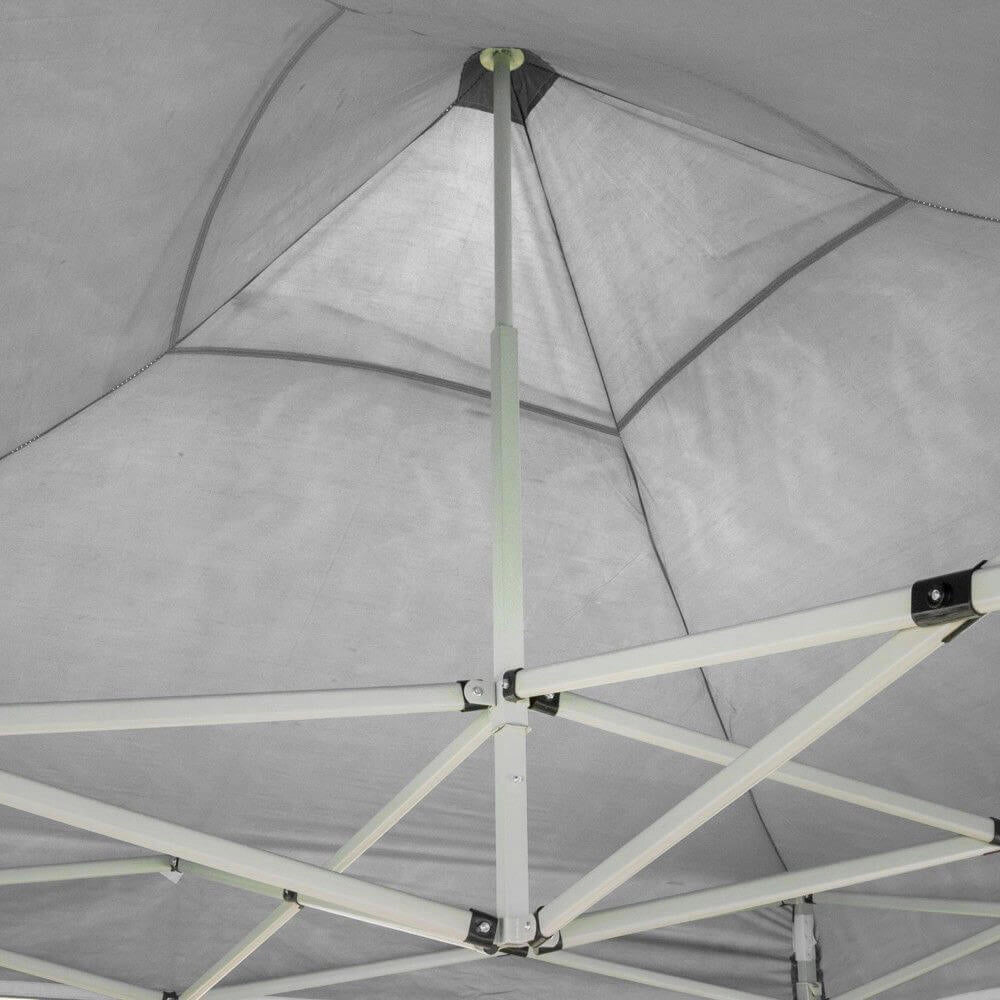 Gazebo Richiudibile Pieghevole 3x2m in Acciaio e PVC Impermeabile Bianco