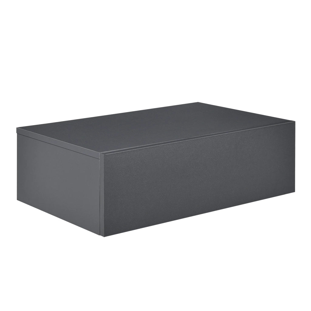 Mensola da parete per camera da letto con 1 cassetto 46 ​​cm grigio scuro 03_0001801