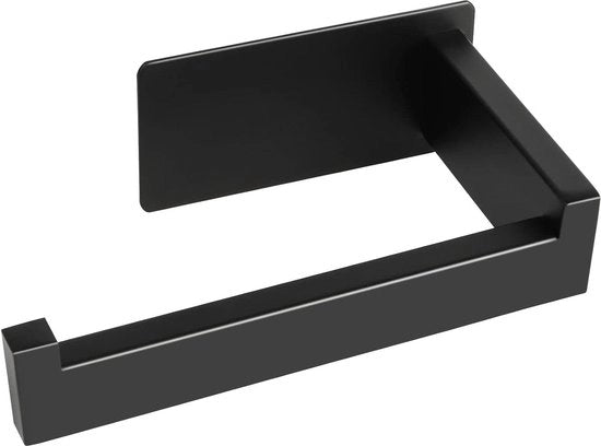 Rol di WC Self-adesivo Supporto per Carta igienica Nero Acciaio Inossidabile Bagno Cucina