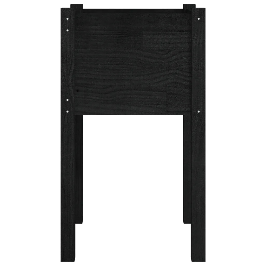 Fioriere da Giardino 2 pz Nere 40x40x70 cm in Legno di Pino 810798