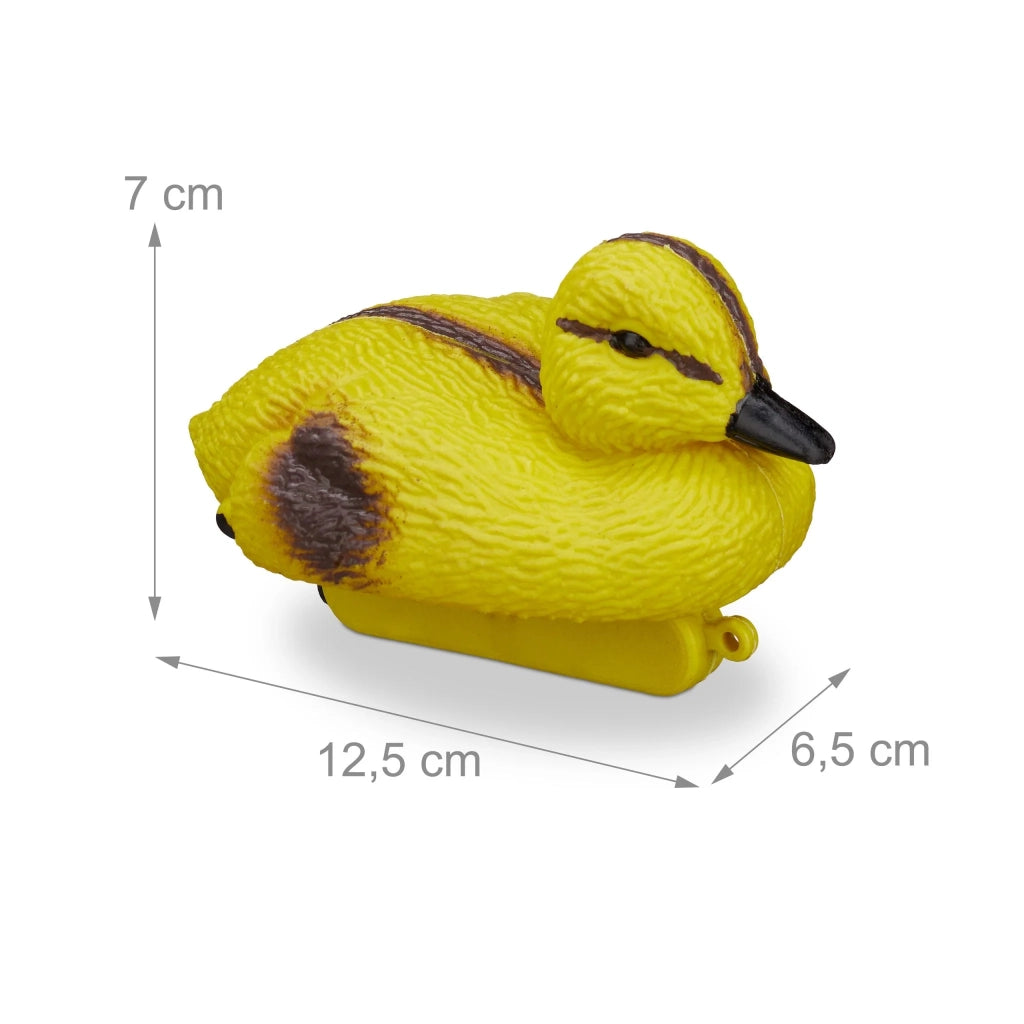 Set di 3 anatre decorative in plastica per laghetto da giardino 7 x 6,5 x 12,5 cm in PE giallo 13_0004772
