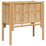 Fioriera da giardino moderna per esterni 70 x 35 x 70 cm dal design pulito e pratico in bambù marrone 02_0058225