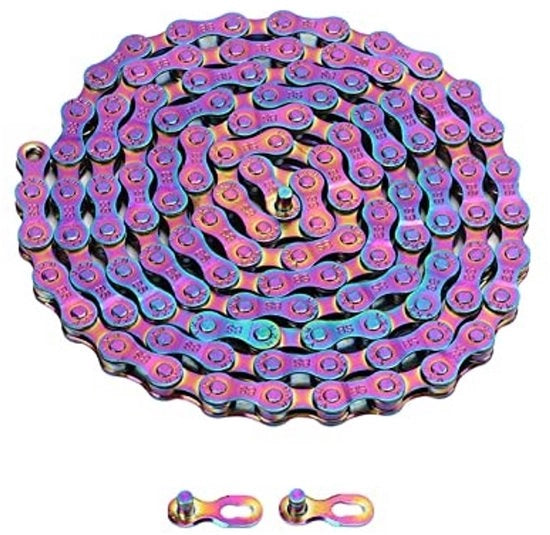 Catena per bicicletta 8 velocità - Resistente allo shock - Inox - Verniciatura a colori - Anticorrosione - Esperienza di pedalata stabile - Sostenibile - Catena per bicicletta 

Modello: 8-Snelheden 
Codice: 123456 (se presente)