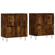 Buffet credenza cassettiera armadio mobile contenitore organizer cucina soggiorno salotti set di 2 legno ingegnerizzato marrone 02_0036760