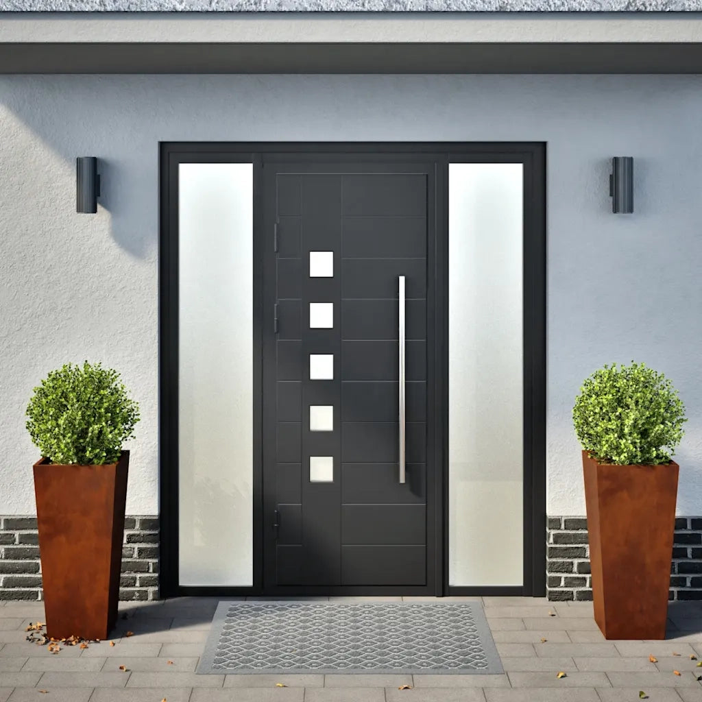 Fioriere da Giardino 2 pz 35x35x75 cm in Acciaio Corten 851093