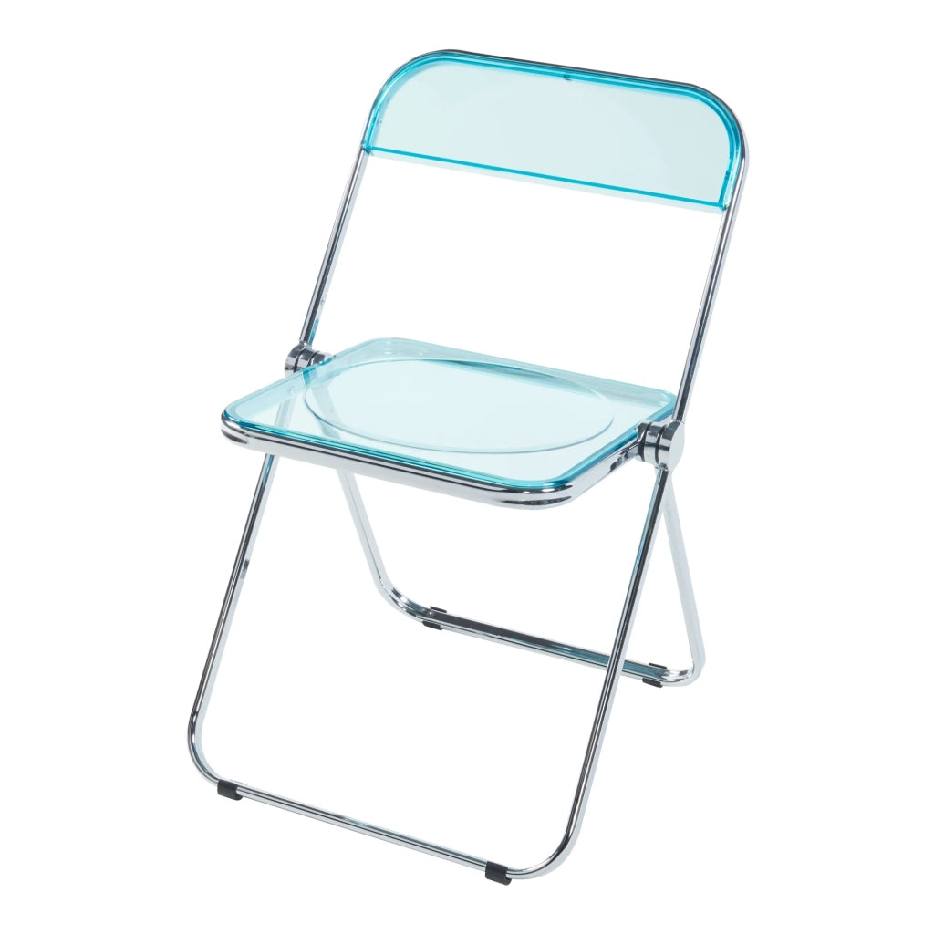 Set di 4 sedie pieghevoli da campeggio 74 x 46 x 47 cm azzurro trasparente 03_0009846