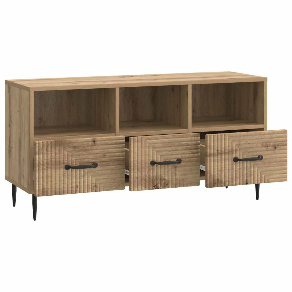 Mobile TV con cassetto Rovere Artigianale 102 x 34,5 x 50 cm