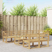 Set di divani da esterno 9 pcs Bianco Legno di Acacia Massello 3387853