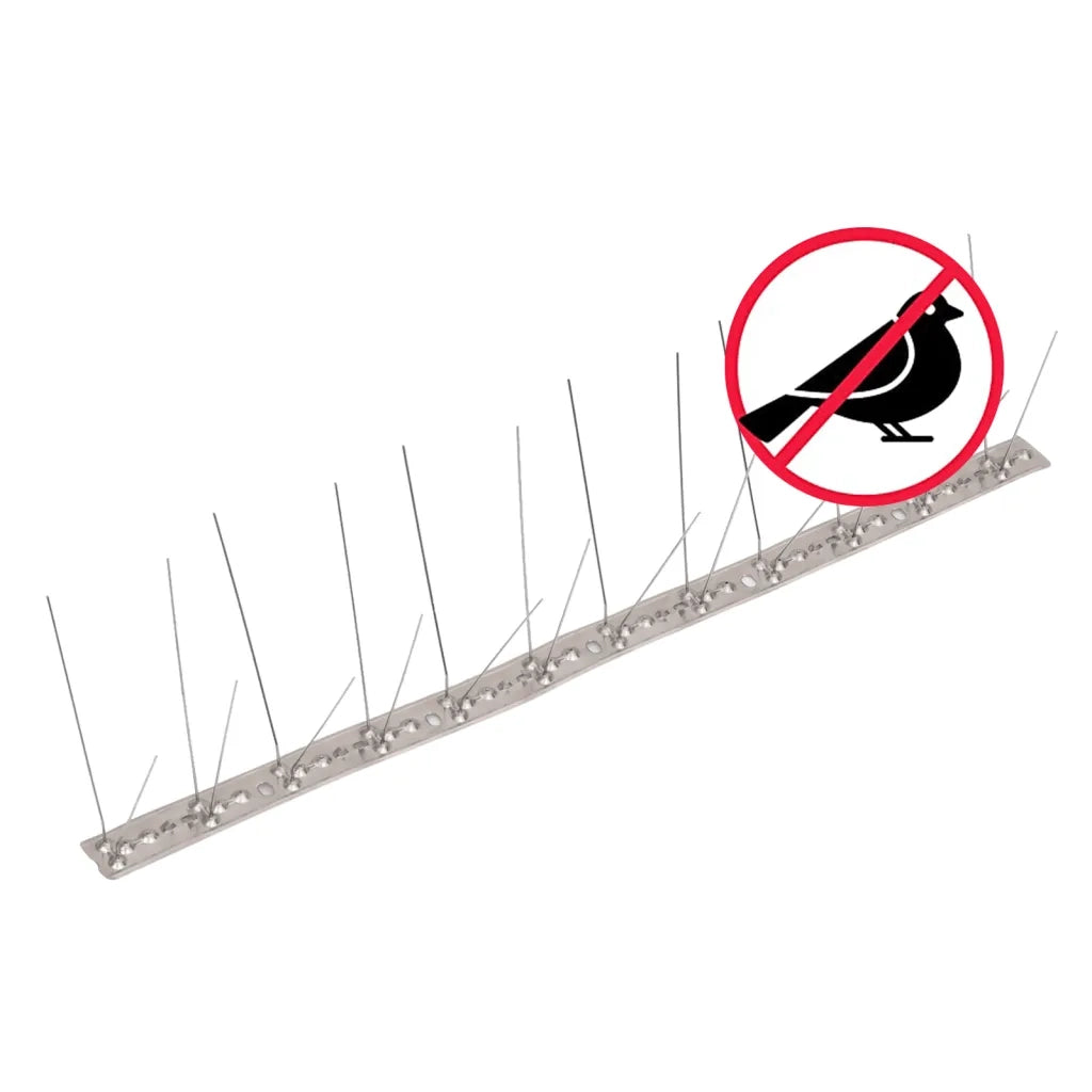Set Dissuasori per Uccelli e Piccioni 20 pz Acciaio 4 File 10 m 149131
