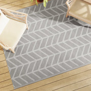 Tappeto da Esterni ARAKIL Grigio 160x230 cm in PP 368543
