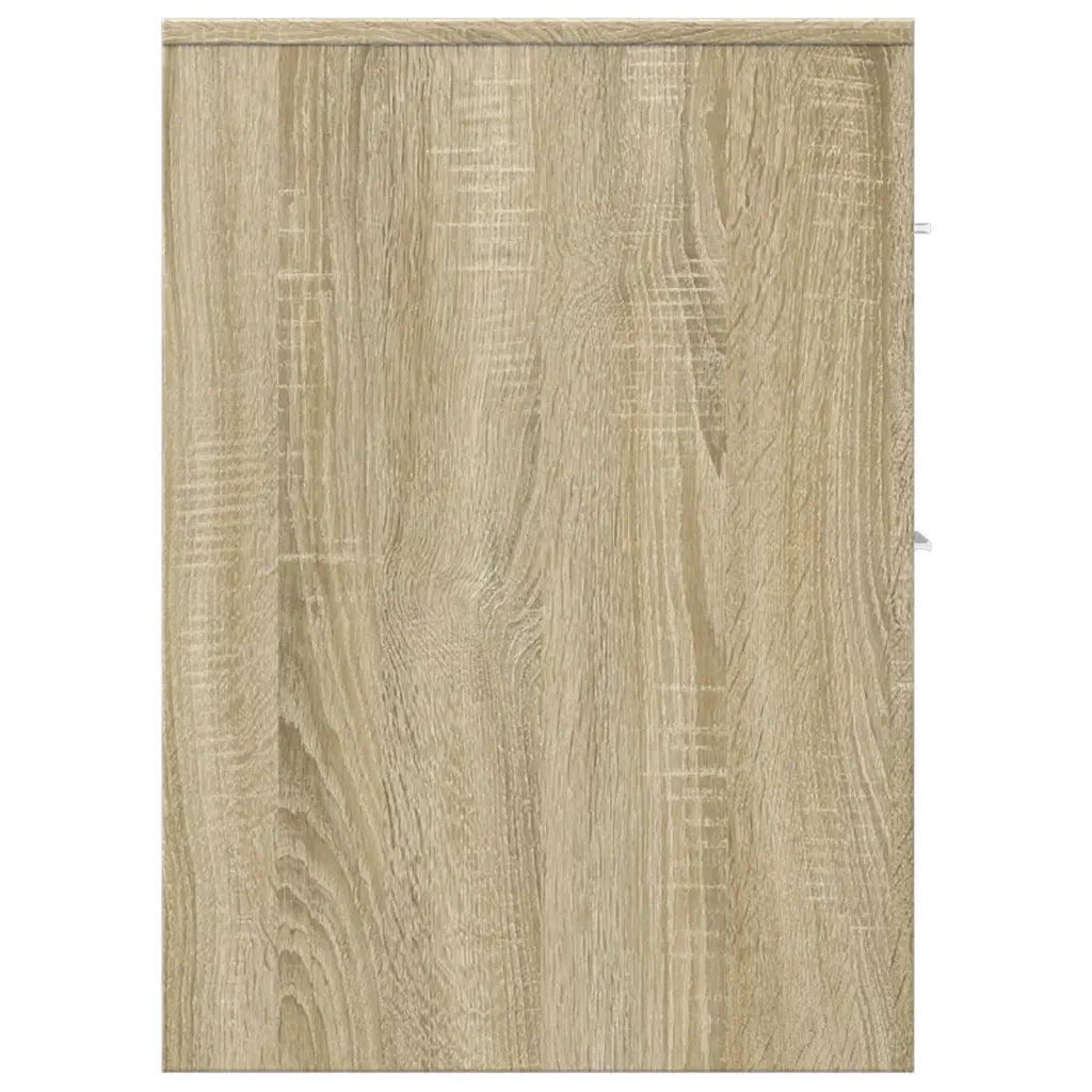 Armadietto da Bagno | Armadio da bagno Stretto con Ruote Rovere Sonoma Truciolato