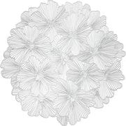 Piatti da tavola rotondi in vinile stampato a 6 pezzi, piatti da tavola rotondi in vinile per il pranzo, piatti da tavola Ginkgo con vuoto per decorazione di matrimonio e vacanze, punto focale
