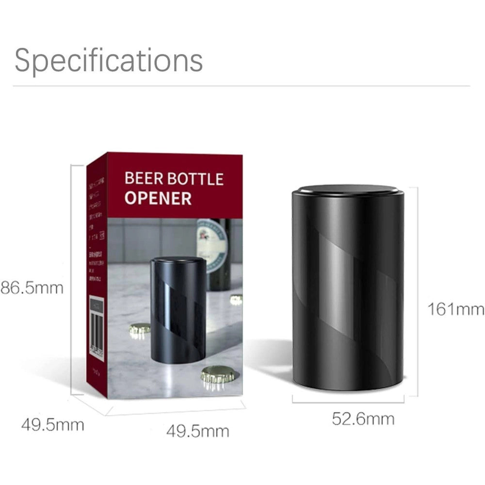 Trade Shop - Cavatappi Apribottiglie Stappa Tappo Con Pressione Su Bottiglia Birra Magnetico -