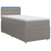 Letto box spring con materasso Tortora 80 x 200 cm Tessuto 3452796