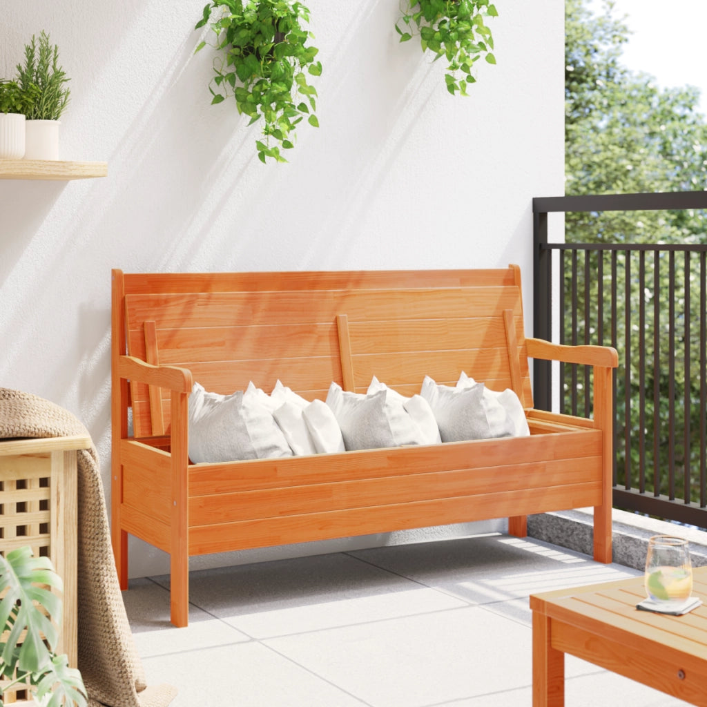 Panchina da esterno in acacia 119x76x44 cm in legno solido di pino