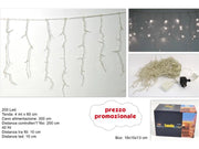 Decorazione Natale Tenda con Gioco Luci Bianco Fredda 200 Luci 4 Metri